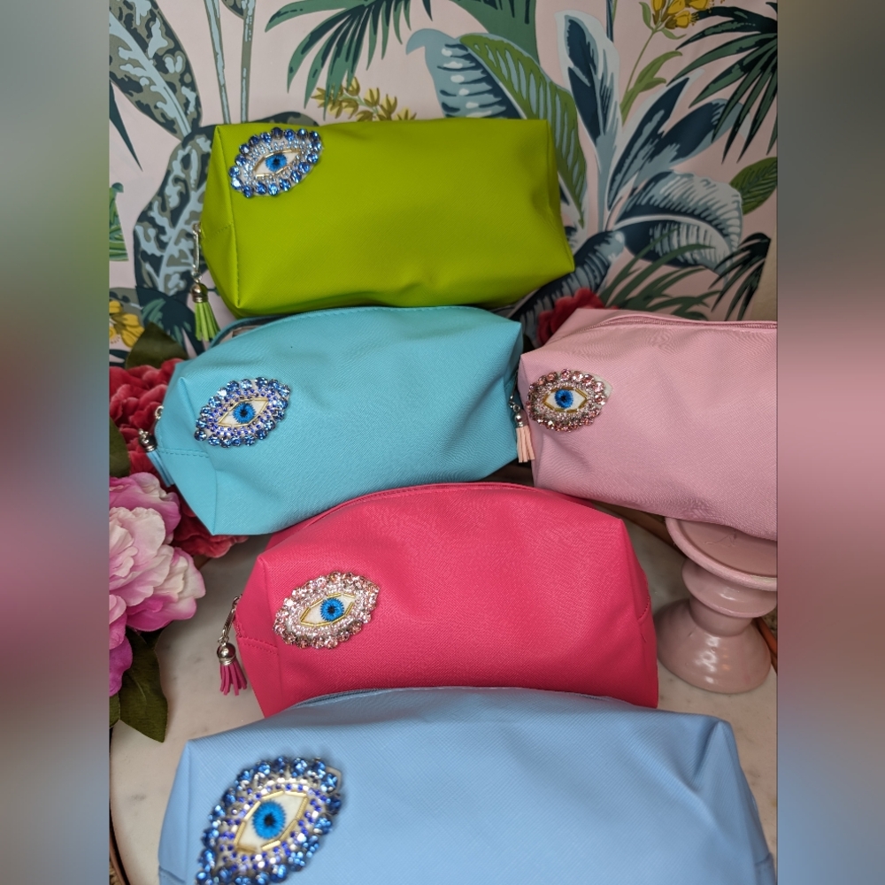 Chic Evil Eye (handmade) Cosmetic Bag